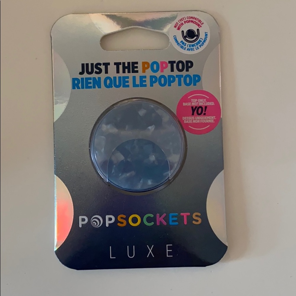 Blue acetate pop top.